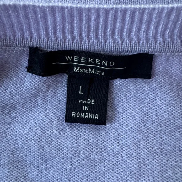 Weekend Max Mura Lavender V-Neck Cashmere Sweater Size L NWOT - Picture 11 of 11